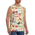 thumbnail image 2 of Fotbe Farm Men's Camiseta sin Mangas Estampada para Hombres, Playera Casual para Gimnasio, Entrenamiento, Playa-3X-Large, 2 of 7