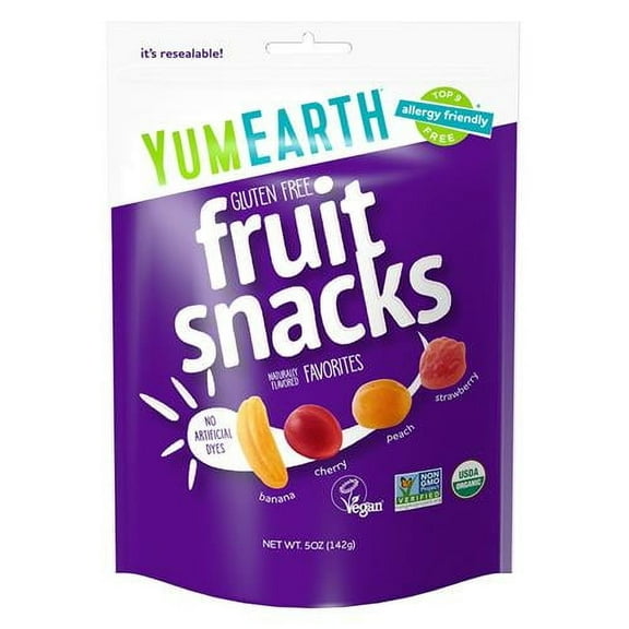 Yumearth Organic Fruit Snacks, Assorted, 5 Oz - Pack of 2