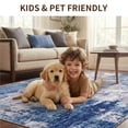 thumbnail image 3 of KoshiMe Area Rug 5'x7', Washable Non-Slip Modern Neutral Abstract Rugs for Living Room, Soft Stain Resistant Low Pile Carpet for Dining Room Office, Grey Blue, 3 of 9