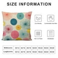 thumbnail image 5 of COMIO  Dandelion Circle Pillow Covers,Colorful Dandelion on a White Background Pillow Cases Square Cushion Covers for Home Sofa Couch 18x18 inch Blue Yellow Pink, 5 of 5