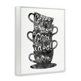thumbnail image 3 of Stupell Industries Coffee Mugs Stacked & Phrase Food & Beverage Painting White Framed Art Print Wall Art, 16 x 20, 3 of 8