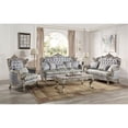 thumbnail image 4 of Pemberly Row Tufted Fabric & Wood Loveseat with 3 Pillows in Gray, 4 of 4