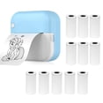 thumbnail image 1 of Riwcyla Thermal Printer Multifunction Portable Sticker Maker Instant Photo Inkless Printing Support BT Connection for Smartphone with 11 Paper Rolls 57mm Compatible with iOS Android System for Pict, 1 of 6