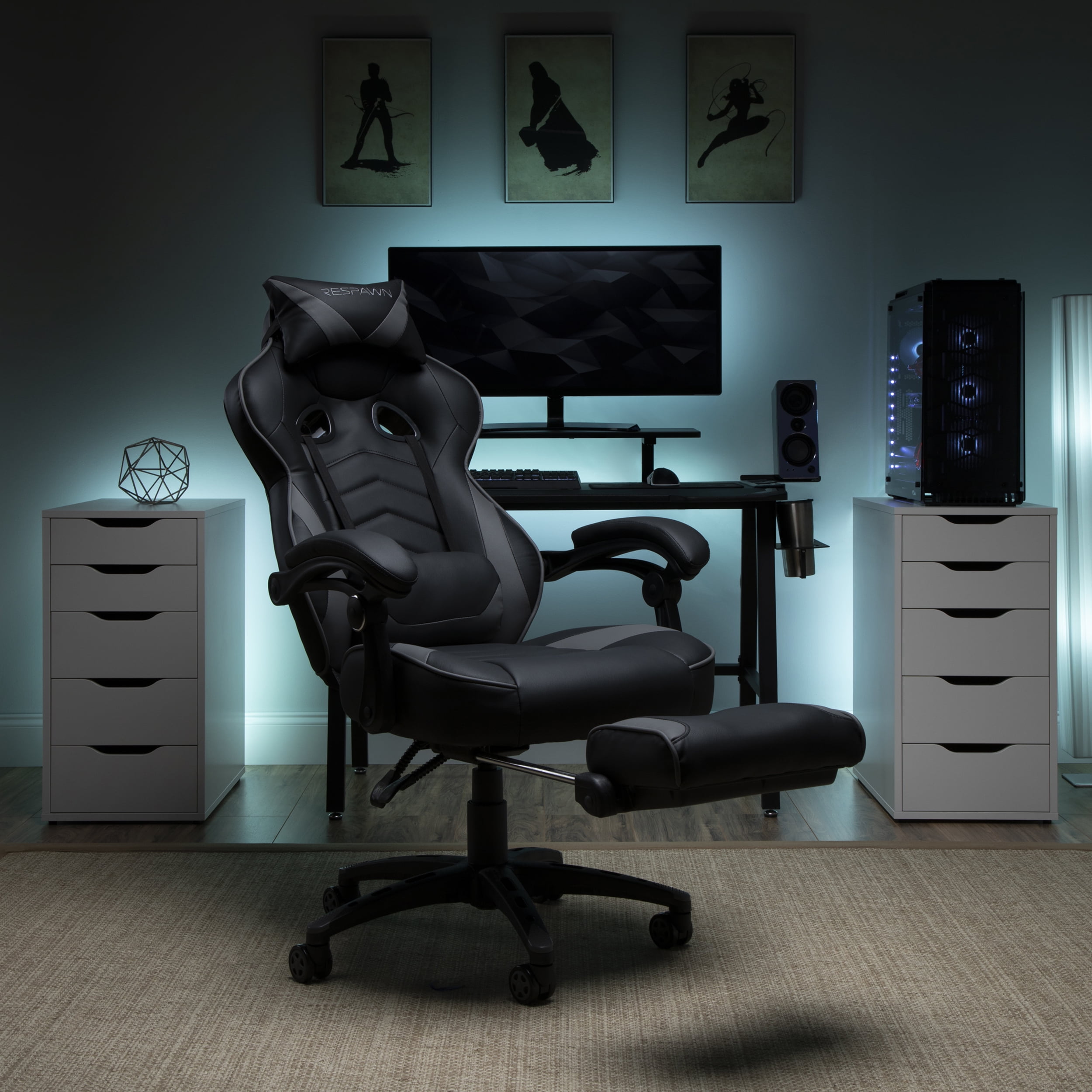 Respawn 110 racing style reclining sales gaming chair with footrest stores