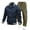 Navy, variant on Dpytoraw Men's Sweat Suit Two Piece Outfit Casual Contrast Sports Jogging Tracksuits Set