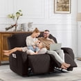 thumbnail image 2 of Recliner Covers Recliner Loveseat Covers Reclining Couch Covers Sofa Slipcovers Stretch Soft Washable (Two-Seater, Chocolate), 2 of 12