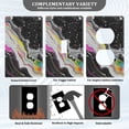thumbnail image 3 of Yayeee Duplex Wall Plate 1-Gang 4.5"x2.7" Home Receptacle Light Switch Decorative Outlet Cover, Colorful White, 3 of 7