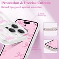 thumbnail image 3 of PIOE-Magnetic pour iPhone 12 Pro Max Étui, Étui Nœud Compatible avec MagSafe, Ruban Clair Mince Sans Fil Couverture de Téléphone Esthétique Anti-Jaunissement Antichoc Protectrice pour Femmes Filles - Rose, 3 of 4