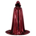 thumbnail image 4 of Yuncity Unisex Halloween Hooded Cape Graphic Print Sleeveless Cloak Flowy Lightweight Cosplay Stage Performance Clothes, 4 of 5