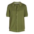 thumbnail image 5 of Tribekka 44 Men's Cotton Seed Stitch Button Front Polo Shirt, Sizes XS-2XL, 5 of 5