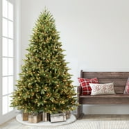 7.5 ft Pre-lit Flocked Slim Northern Fir PE/PVC Tree 400 UL Clear ...