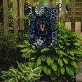 thumbnail image 2 of Blue Flowers Smooth Black and Tan Dachshund Flag Garden Size BB5066GF, 2 of 2