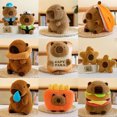 thumbnail image 2 of Peluche de capibara travesti de 20-25 cm, juguete de simulación de animales de peluche suave, linda muñeca de dibujos animados, linda decoración del hogar para niñas, regalo, 2 of 5