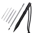 thumbnail image 1 of Soidarity Marlin Set Agujas de cordones Acero inoxidable Profesional Pequeña artesanía Costura Reutilizable Extraíble Tejer Pin Trabajo de cuero carpas 6 piezas negro Soidarity OD023335-07B, 1 of 6