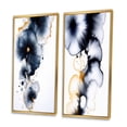 thumbnail image 3 of Designart "Transient Spirit Deep Blue Ink Abstract IV" Abstract Painting Framed Wall Art Set Of 2 - Modern Blue Frame Gallery Set For Office Decor, 3 of 6