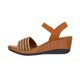 thumbnail image 3 of Sandalia Moda Casual Plataforma Mujer Oro Cómoda dorado 25 Incógnita 032D00, 3 of 5