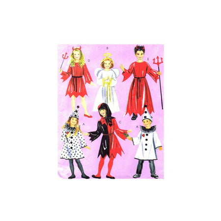 OOP McCall's Costume Pattern M5729. Children's.kids/boys/girls Szs 3/4;5/6 Court Jester; Clown; Devil; Angel, Halloween Costume Pattern By McCalls