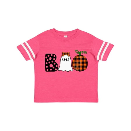 

Inktastic Boo Halloween Ghost and Plaid Pumpkin Gift Toddler Boy or Toddler Girl T-Shirt