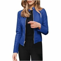 FAVIPT 2024 Clearance Leather Jacket for Women Fashion Leather Motorcycle Jacket Plus Size Faux Leather Tops Lightweight Short Jacket Coat