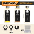thumbnail image 2 of Juego de cuchillas oscilantes AMZWEI Titanium 50 piezas, 2 of 7