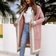 thumbnail image 3 of Chaqueta tipo cárdigan largo con capucha versátil e informal para otoño e invierno, ropa de mujer, 3 of 6