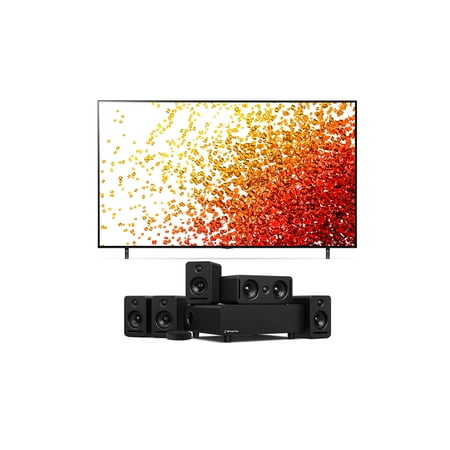 LG 55NANO90UPA 55" NanoCell 90 Series Ultra High Definition 4K Smart TV with a Platin Audio MONACO-5-1-AXIIM-LINK 5.1 Sound System and Axiim-Link (2021)