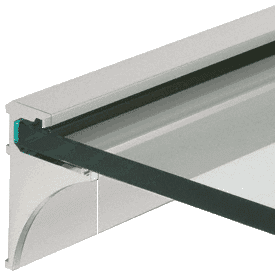 CRL SE3836BN Brushed Nickel 36" Aluminum Shelf Kit for 3/8" Glass