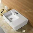 thumbnail image 3 of 23.8-in. W Above Counter White Vessel For 3H4-in. Left Drilling, 3 of 3