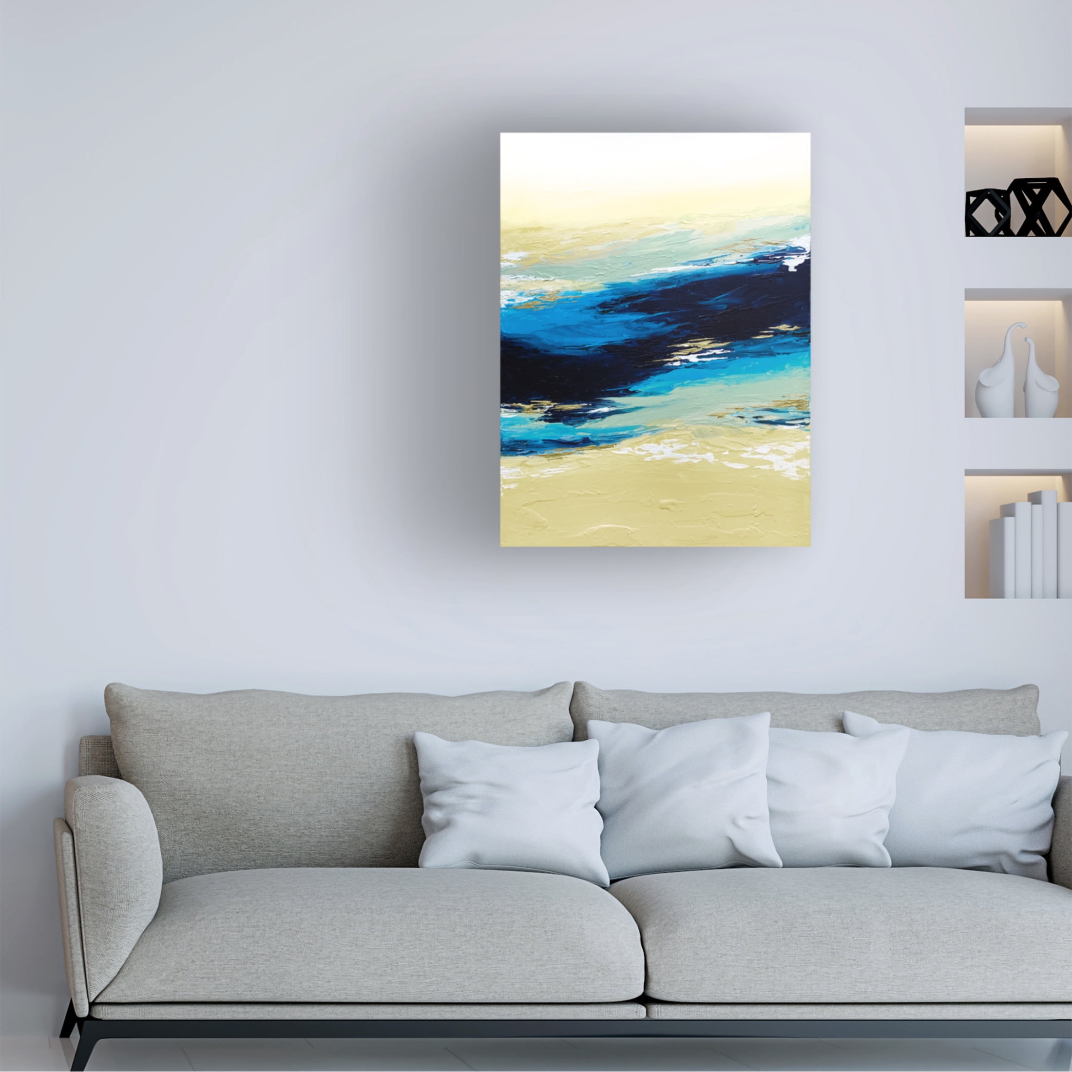 Trademark Fine Art Alyson Storms  Abstract Sunset 1 Canvas Wall Art