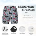 thumbnail image 3 of Balery Christmas Hat Dachshund Bañador para hombre, shorts de playa de secado rápido con entrepierna y forro de compresión-3X-Large, 3 of 6