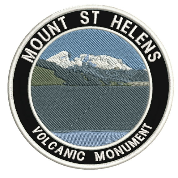 Mount St. Helens Monument Embroidered Patch Iron/Sew-On Applique Travel Souvenir