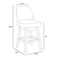 WestinTrends 26" Upholstered Swivel Counter Height Bar Stools (Set of 2