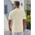 thumbnail image 4 of COOFANDY Men's Short Sleeve Shirts Casual Button Henley Shirt Classic Summer Solid T Shirts, 4 of 7