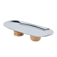 thumbnail image 1 of Bandeja expositora de joyas, resistente, con patas altas, platos decorativos, madera de haya, almacenamiento práctico. Cuadrado Grande Plata, 1 of 4