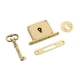 thumbnail image 1 of Juego de cerradura de gabinete con llave, cerradura de puerta de gabinete de latón, herrajes para muebles de decoración del hogar, cerradura de cajón Cerradura 6cmx3.5cmx1cm, 1 of 8