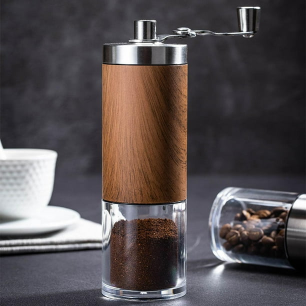 Molinillo de manual Molinillo de manual con fresa cónica de material acero inoxidable - es espresso, vertido, francesa madera perfecl Molinillo de café manual