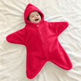 thumbnail image 2 of EnJoCho Baby Starfis𝗁 Onesi𝖾, Cozy Star Baby Swaddle Bag, Baby Soft Fleece Romper, Fall Winter Warm Outfits 3-12M, 2 of 5