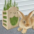 thumbnail image 4 of 1 Piece Wooden Rabbit Food Bowl Fun Shape Guinea Pig Chinchilla Foldable Fixed Feeder, 4 of 5