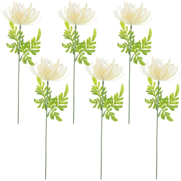 Tallos de flores de 6 piezas Tallos de flores falsos Tallos de flores falsos decoración de la planta