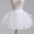 thumbnail image 3 of DuoJiaJ Womens Tutu Skirts High Waist Pleated Short Skirt Adult Tutu Dancing Skirt,White One size, 3 of 5
