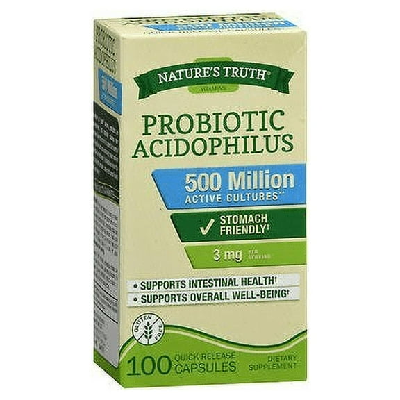 Nature's Truth Probiotic Acidophilus 3mg Quick Released, 100ct, 4-Pack
