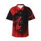 thumbnail image 1 of Fotbe Minimalist Skull Red Camisa Hawaiana para Hombre Unisex – Camisa Casual de Verano con Botones de Manga Corta de Algodón y Lino,3X-Large, 1 of 7