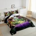 thumbnail image 3 of Manfei Animal Dinosaur 2pcs Bedding Comforter Set,Botanical Plants Twin Comforter Sets,Woodland Wildlife Breathable Bedding Set,Super Cozy Floral Room Decor,Reversible, 3 of 8