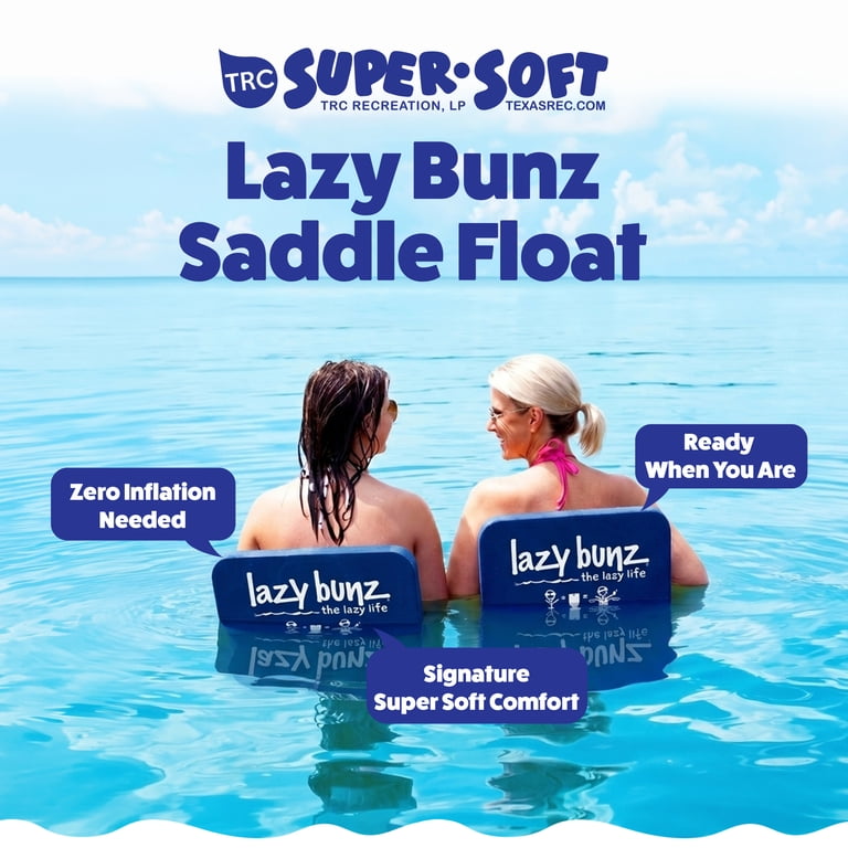 TRC Recreation Lazy Bunz Foam Saddle - Pool Lounger Float - Navy