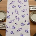 thumbnail image 5 of Table Runners 108 Inches Long Dress Scarves, Purple Olive Leaves Farmhouse Coffee/Dining/Kitchen Table Runner for Living Room, Spring Pastoral Branches Plants Beige 13x108 Inch, 5 of 9