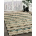thumbnail image 3 of Ahgly Company Machine Washable Indoor Round Abstract Khaki Green Area Rugs, 7' Round, 3 of 7