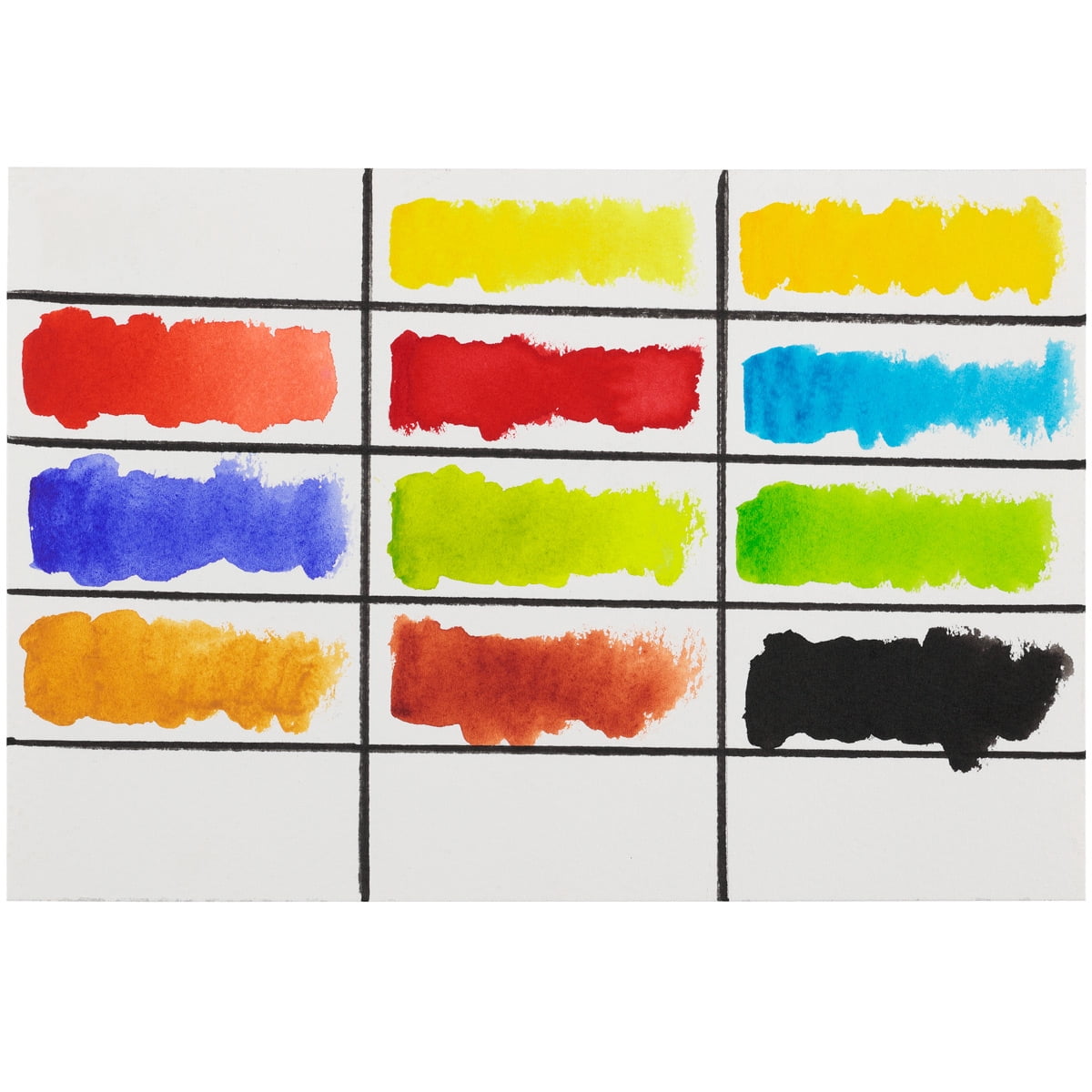 Creative Mark Globetrotter Watercolor Wristbands - Beautiful Watercolor Palette Held on Your Wrist! - Pan Set of 12