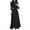 Black, variant on Abcnature Women's Pleated Maxi Button Down Shirt A-line Dress,High Waist Long Dress Summer Solid Color Button Bandage Dress Cocktail Party Elegant Dress,Evening Dress for Women L