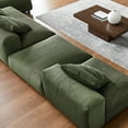 thumbnail image 3 of Modway Solace 4-PC Modular Corduroy Upholstery Sectional Sofa w/Ottoman in Fern, 3 of 10