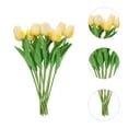 thumbnail image 5 of KAKOWELY 10 tulipanes artificiales de tacto real, ramo de tulipanes de poliuretano falso., 5 of 5